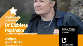 DR ELŻBIETA PAPIŃSKA - ALOHA! WITAJCIE NA HAWAJACH - UNIWERSYTET ŁÓDZKI W EMPIKU LIFESTYLE, Dziecko - PROJEKT WIEDZA - UNIWERSYTET ŁÓDZKI W EMPIKU Dr Elżbieta Papińska - „Aloha! Witajcie na Hawajach” 28 lipca, godz. 16:00 empik Manufaktura, Łódź, ul. Karskiego 5